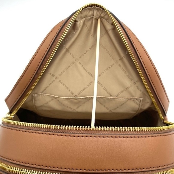 Michael Kors Jaycee Medium Zip Packet Backpack & Large Trifold Wallet Vanilla - Picture 10 of 13